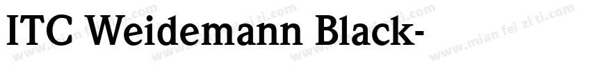ITC Weidemann Black字体转换